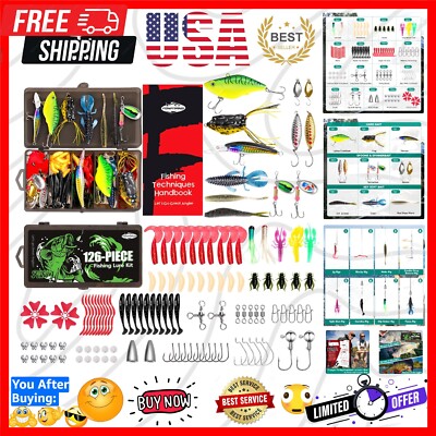 Fishing Lures - 2025 New Tackle Box with Tackle Included, Fishing Kit with VI...