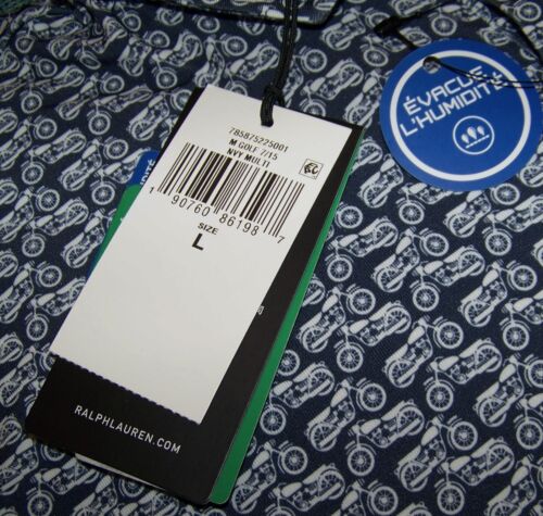 NEW RALPH LAUREN RLX Poly Spandex Polo Golf Shirt MILBURN COUNTRY CLUB Sz L Blue - 第 4/7 張圖片