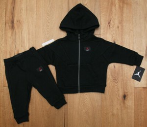 Air Jordan Bebé Niño 2 Pieza Con Capucha Jogging Conjunto ~ Jumpman ~ Negro  ~ Chándal | eBay