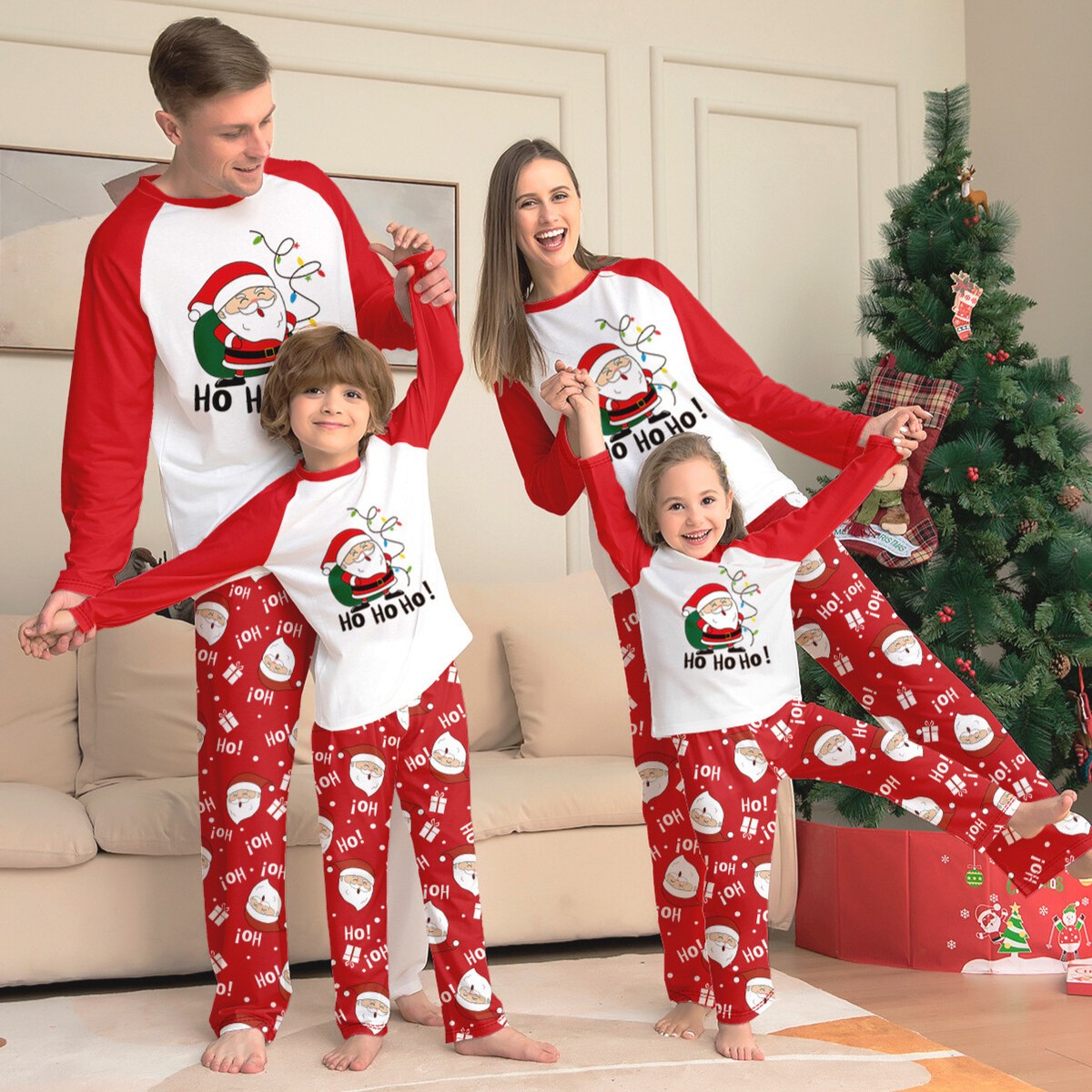 UK Family Matching Christmas Pyjamas Adult Kids Xmas Nightwear Pajamas Pjs  Set A