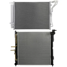 Aluminum Radiator & AC Condenser Cooling Kit For 2011-2014 Hyundai Sonata Sedan