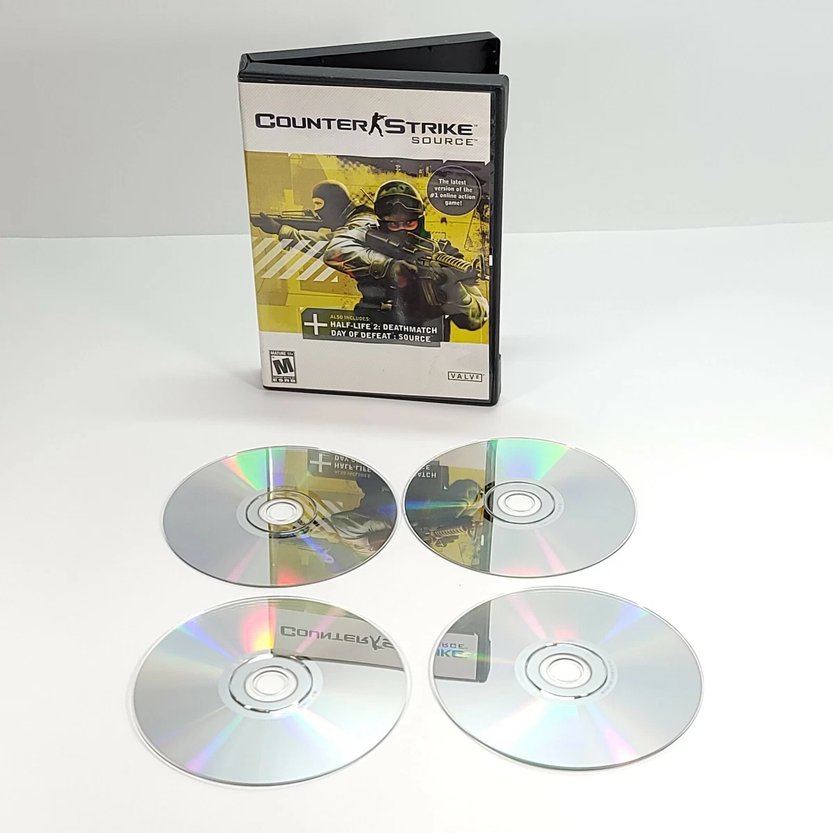 Counter Strike Source PC Game w/ Half Life 2: Deathmatch 4 Discs 14633098396