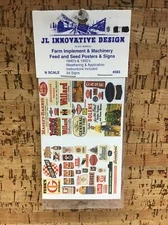 JL Innovative Design N Scale #683: Farm Implement & Machinery Seed Posters 1940s