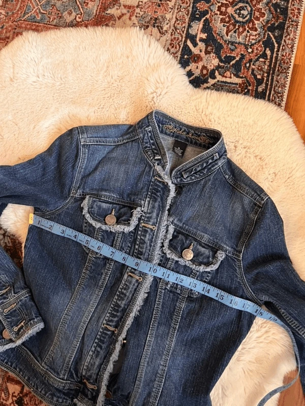 Chaqueta de mezclilla deshilachada Y2K Kikit Jeans M Foto 3 de 4