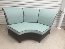 Frontgate Outdoor Patio Newport Wicker Sectional Sofa Cushions Rave Spearment