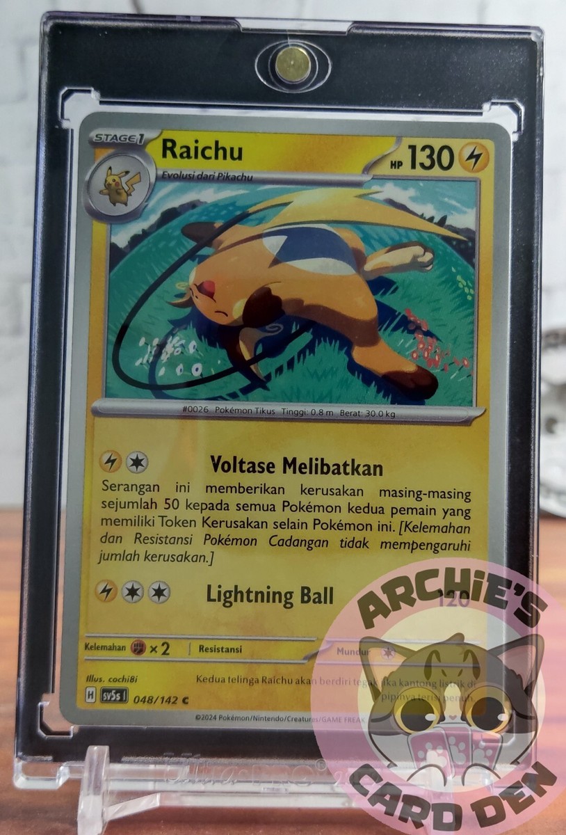 Pokemon Card Indonesia Raichu Paradoks Andalan (Temporal Forces) SV5s  048/142 NM