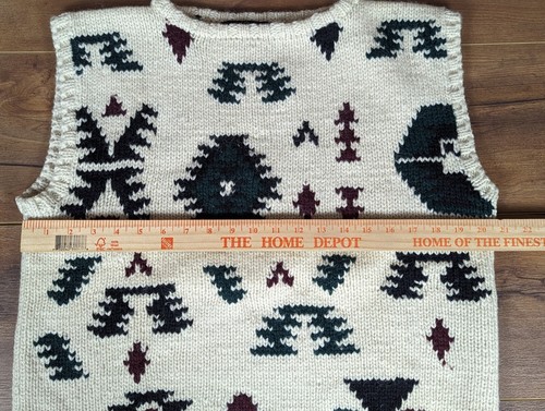 Vintage 80s Ralph Lauren Polo Wool Sweater Vest Tribal Aztec Small Hand Knit - Picture 5 of 6