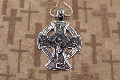 925 Sterling Silver Saint Michael Necklace