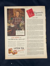 Magazine Ad* - 1948 - Lipton Tea - June Allyson