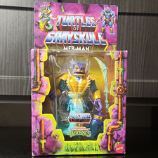 Mattel Turtles of Grayskull MOTU Mer-Man Action Figure Boxed w  Trident Sword
