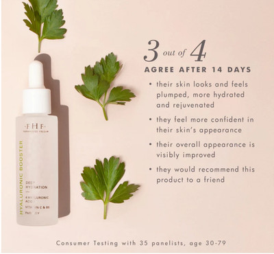 F H F FarmHouse Fresh Hyaluronic Booster 1 oz Deep Hydration Replenish & Plump