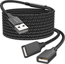 "USB Extension Cable,3.28ft USB Splitter USB A Male to 2 Female Extension Cord .