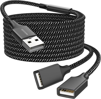 ''USB Extension Cable,3.28ft USB Splitter USB A Male to 2 Female Extension Cord .
