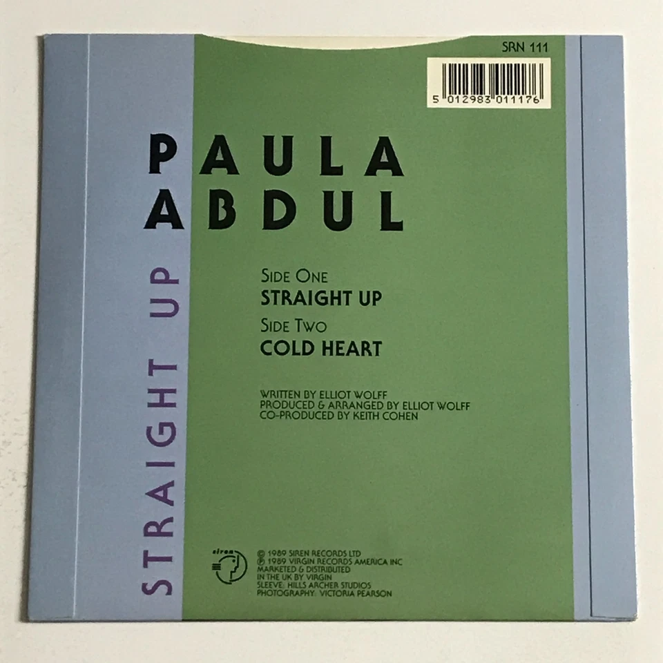 Paula Abdul - Straight Up 7" Vinyl Record - SRN 111 EX/EX - Image 2 of 4