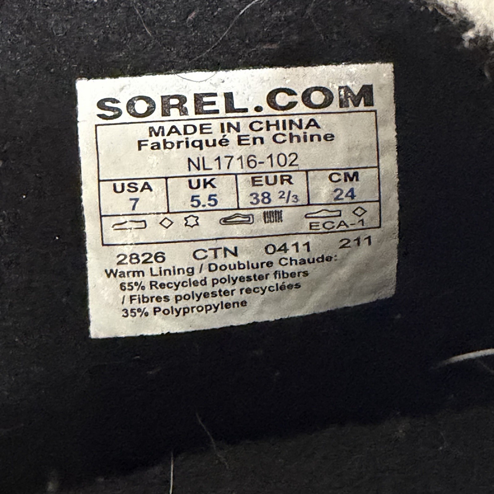 SOREL Caribou Winter Snow Boots Womens 7 Brown Aztec Waterproof Rare Pattern image 6
