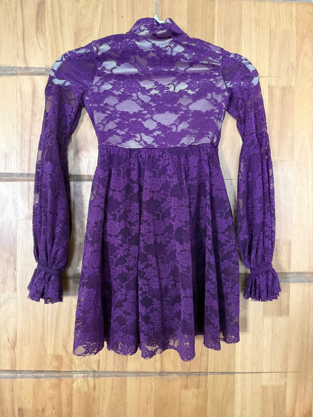 Weissman dance  costume girls purple dress size MC - image 1