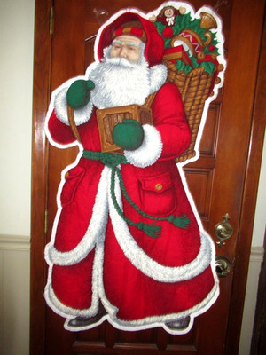  50X30 CUT AND SEW QUILTED SANTA COTTON HANDMADE WALL DOOR HANGING DISPLAY PANEL