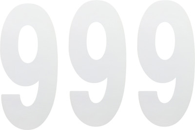 Factory Effex - 02-4489 - FX Number 9 - White - 8''