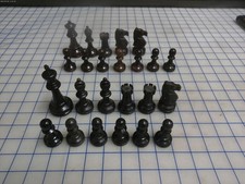 Wood Chess Pieces Set 24 Pieces King 3.75&rdquo; Incomplete