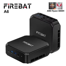 Firebat A6 Mini PC  R7 6800H 8-Core 16-Thread Computer 16GB DDR5 512GB Pcie 3.0 