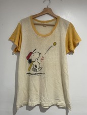 1970 Snoopy Shirt T Shirt 70s Baseball True Vintage Size M Peanuts Sears