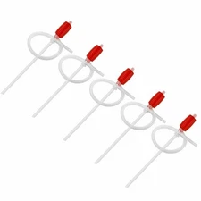 Wideskall 5 Pieces Liquid Fuel Transfer Manual Hand Operated Siphon Pump