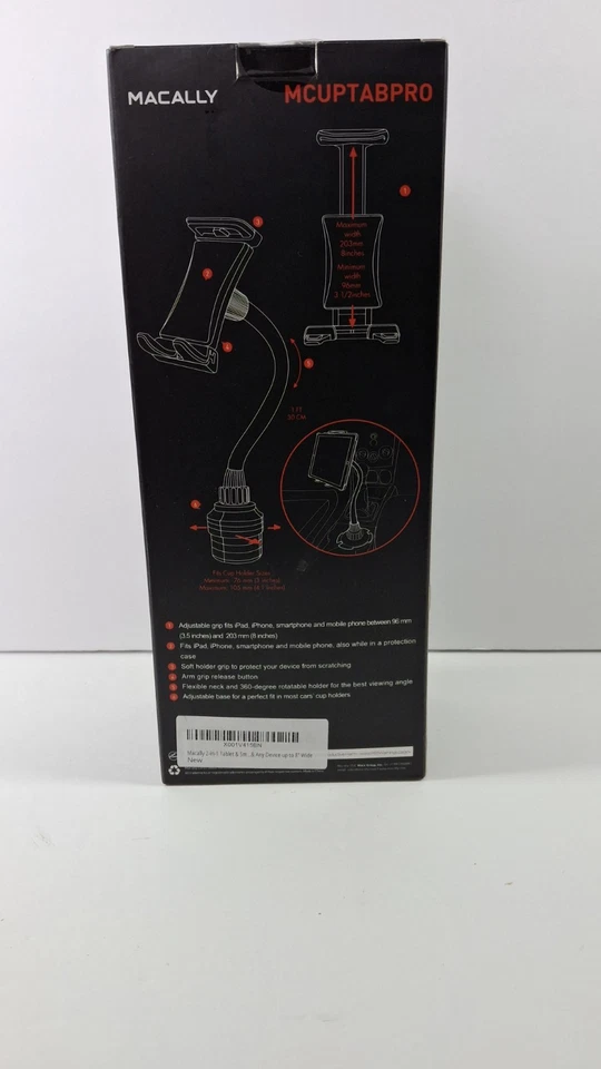 Macally Car Cup Holder Mount for Smartphones and Tablets 10 inches - Image 3 of 4