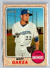 2017 Topps Heritage #231 Matt Garza Milwaukee Brewers