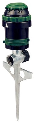 Orbit 58573N 360-Degree H2O Six Zinc Spike Base Sprinkler 30 ft. Range