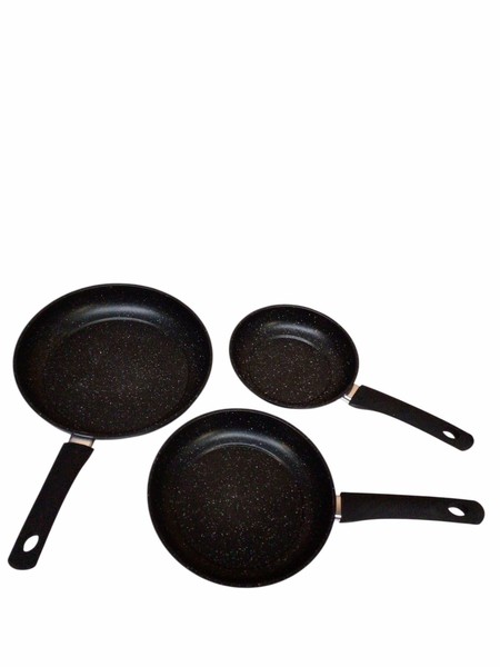 Bratpfanne Set 3Tlg Induktion Marmorbeschichtung 20/24/28Cm-image