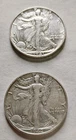Lot of 2 1941 S 1942 Walking Liberty Half Dollars-90% Silver Fine-Ex Fine #L6