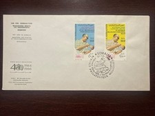 SOMALIE COUVERTURE FDC ANNÉE 1988 VACCINATION ENFANT SURVIE QUI SANTÉ MÉDECINE TIMBRE