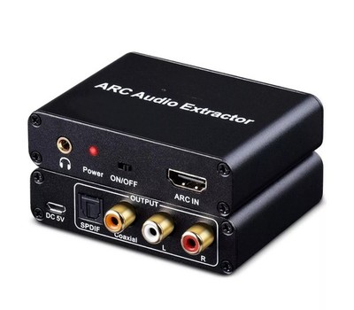 HDMI ARC Audio Extractor Converter Adapter for Optical Fiber Coaxia TV Soundbar