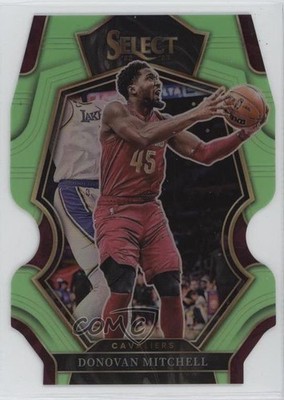 2022 Select Premier Level Light Green Prizm Die-Cut 23/49 Donovan Mitchell hs9