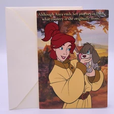 Vintage Anastasia 1997 Reveal Answer Magnet card and envelope