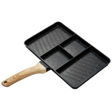10"Multi‑Compartment Non‑Stick Frying Pan 4Section Breakfast Skillet Divided Pan