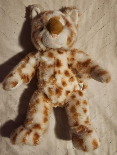 Wacky Bear Factory Cat Leopard Stuffed Animal Toy Spot Orange White Plush! - Picture 2 of 9