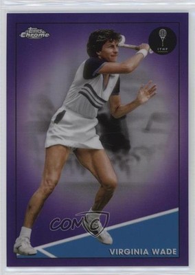 2021 Topps Chrome Purple Refractor 129/199 Virginia Wade #97 Rookie RC HOF p6a