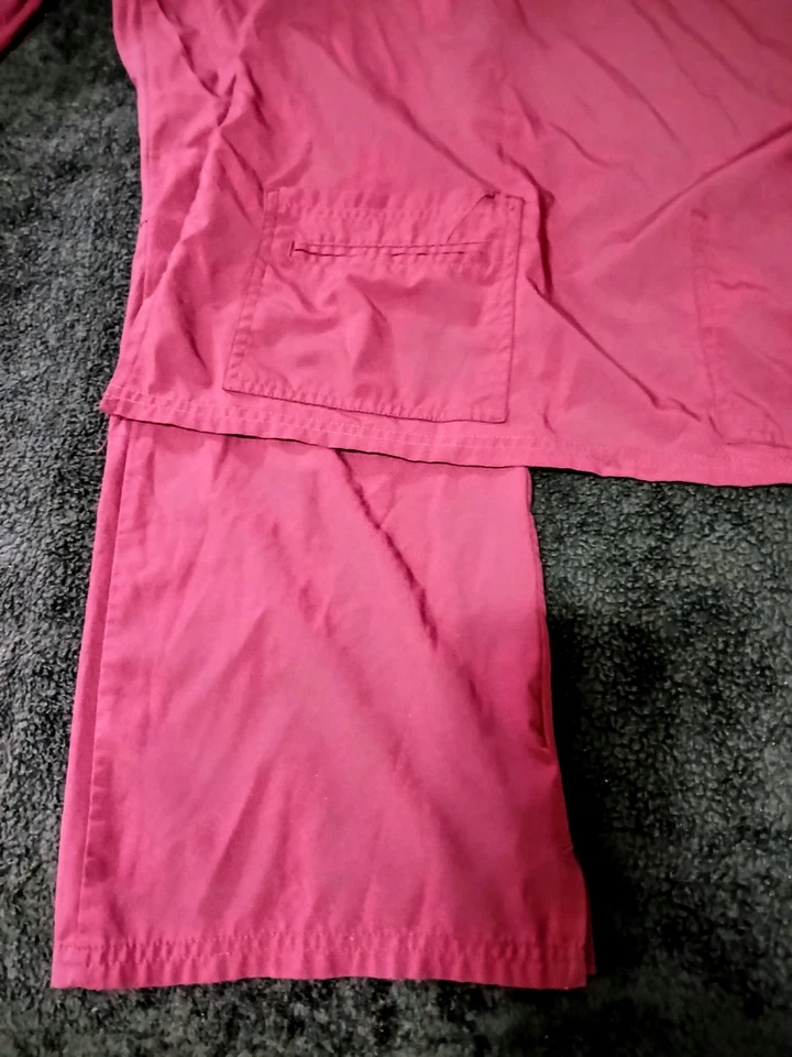 scrub sets women Flare Pant (Wine Red)  Size L - Image 4 of 4