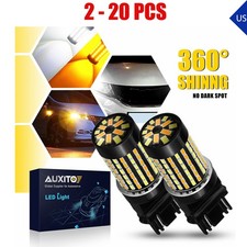 2-20x Whiteamber 6000k4300k 3157 Led Turn Signal Parking Light Drl Bulb Auxito