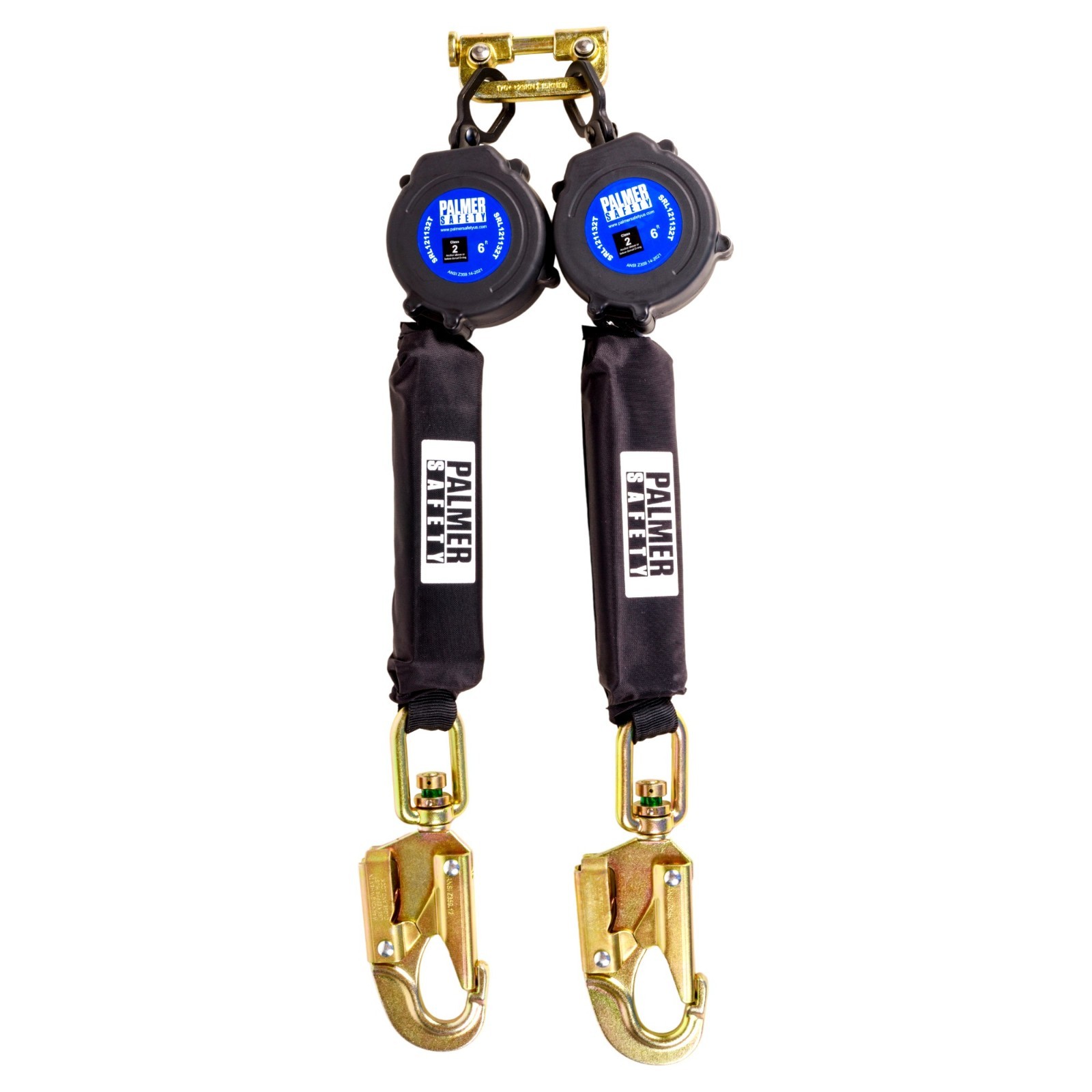Palmer Safety SRL121132T Class 2 Twin SRL 6ft Lightweight Web Snap ...