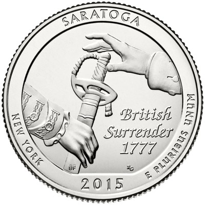 2015 S Saratoga Quarter National Park ATB Series Uncirculated From US Mint roll.