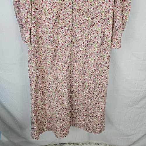 Maxi Vestido Hyacinth House Nellie XL Floral Rosa Manga Larga Abotonada ¡SIN CINTURÓN! - Imagen 10 de 11