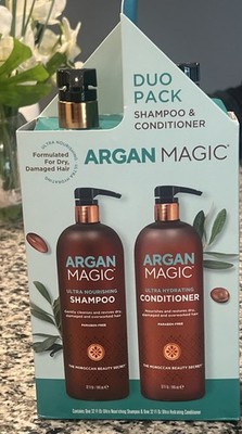Duo Pack Argan Magic Shampoo & Conditioner for Dry & Damaged Hair 32 fl oz Each