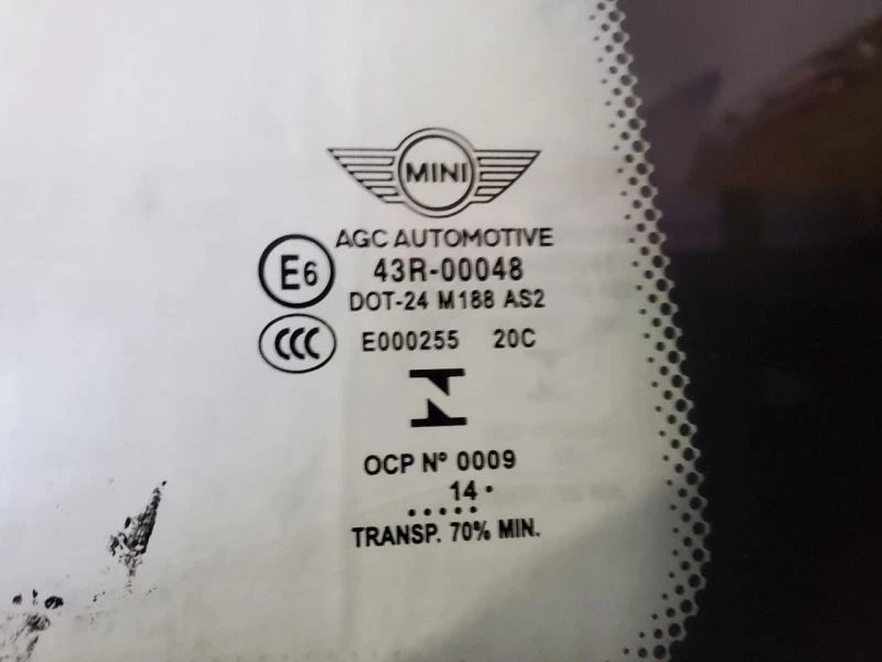 Cuarto de vidrio trasero para pasajero techo rígido OEM 2014 2019 Mini HT Cooper Foto 4 de 4