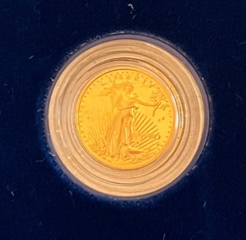 1993 P US Proof Gold Eagle 1/10 oz $5 Coin in Original Government Packaging OGP