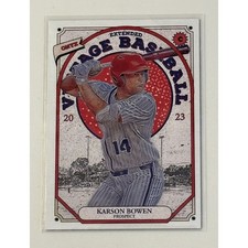 Karson Bowen RC 2023 ONYX VINTAGE EXTENDED Rookie Baseball #OVKB - MLB Prospect*