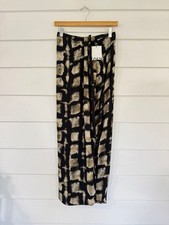 New ZARA Woman Multicolor MIDI Skirt Draped Wrap geometric Print Size XS Y704F