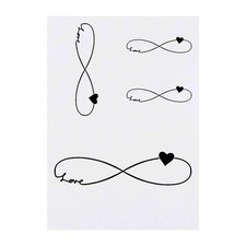 4 x 'Infinity Love Symbol' Temporary Tattoos / Transfers TO00005682 