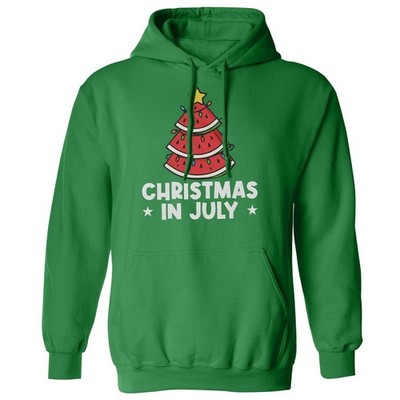 Funny Holiday Watermelon Tree - Christmas In July Unisex Hooded Sweatshirt
